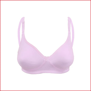 Deevaz Cotton Everyday Non Padded Non Wired T-shirt Bra in Pink Colour