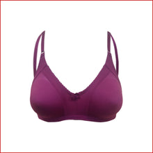 Load image into Gallery viewer, Deevaz Spacer Cup Non-Padded Non-Wired Full Coverage Bra in Purple Colour - Cotton Rich