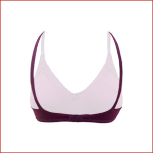 Deevaz Spacer Cup Non-Padded Non-Wired Full Coverage Bra in Purple Colour - Cotton Rich