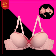 Load image into Gallery viewer, Deevaz Padded Women&#39;s Cotton Rich Medium Coverage wired Push-up Bra in0 Baby Pink Colour.