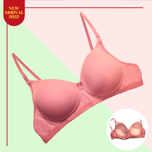 Deevaz Padded Women's Cotton Rich 3/4th Coverage Backless Bra in Powder Pink Colour.