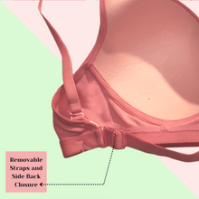 Load image into Gallery viewer, Deevaz Padded Women&#39;s Cotton Rich 3/4th Coverage Backless Bra in Powder Pink Colour.