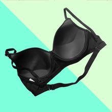 Load image into Gallery viewer, Deevaz Padded Women&#39;s Cotton Rich 3/4th Coverage Backless Bra in Black Colour.