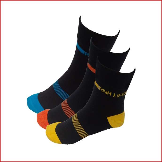 Deevaz Bamboo Thread Men's Casual Mid Length Stripes Comfortable Socks With A Pack Of 3 - For Men's.