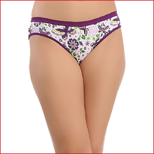 Load image into Gallery viewer, Deevaz Cotton Rich Mid Waist Butterfly Printed Hipster Panty Combo of 2 in Red &amp; Purple Colour