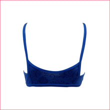 Load image into Gallery viewer, Deevaz Non-padded Front open Cotton rich Solid T-Shirt Bra in Blue Colour.