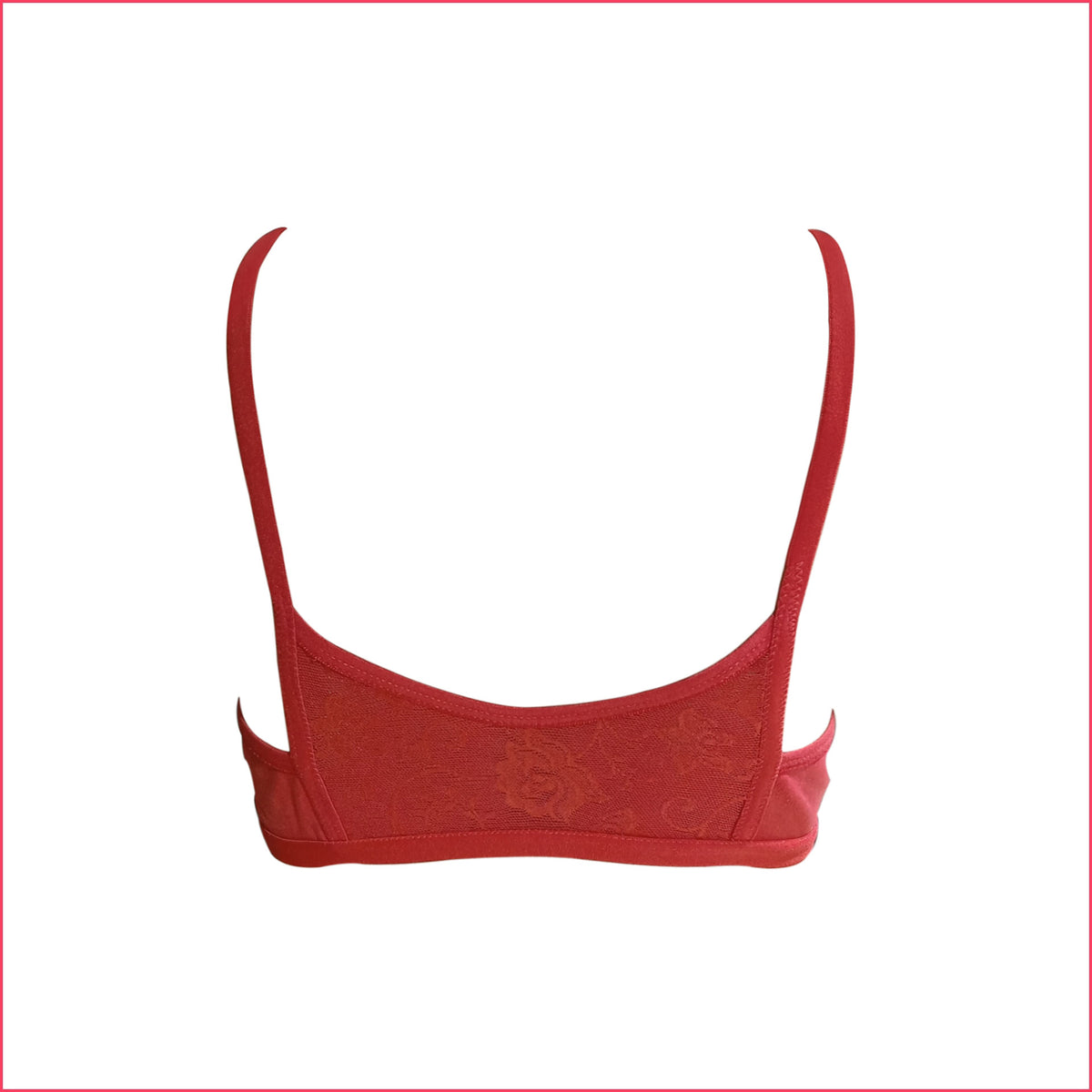 Deevaz Front open Cotton T-Shirt Bra Carrot Pink Colour