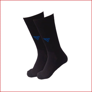 Deevaz Bamboo Thread Men's Formal Solid Black Mid Length Socks Pack of 2.