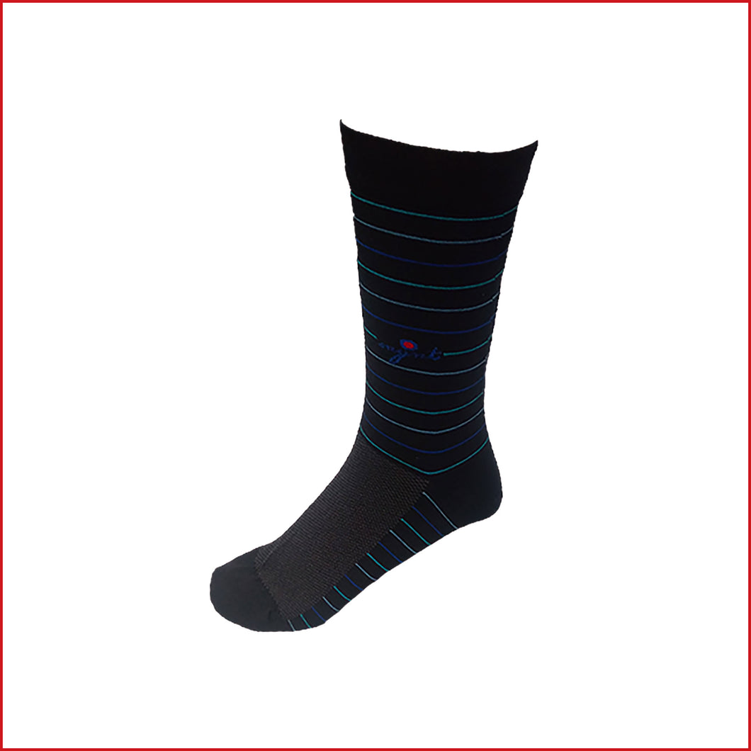 Deevaz Bamboo Thread Men's Formal Printed Full Length Socks Pack of 2