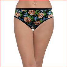 Load image into Gallery viewer, Deevaz Cotton Rich Mid Waist Rose Printed Hipster Panty Combo of 3
