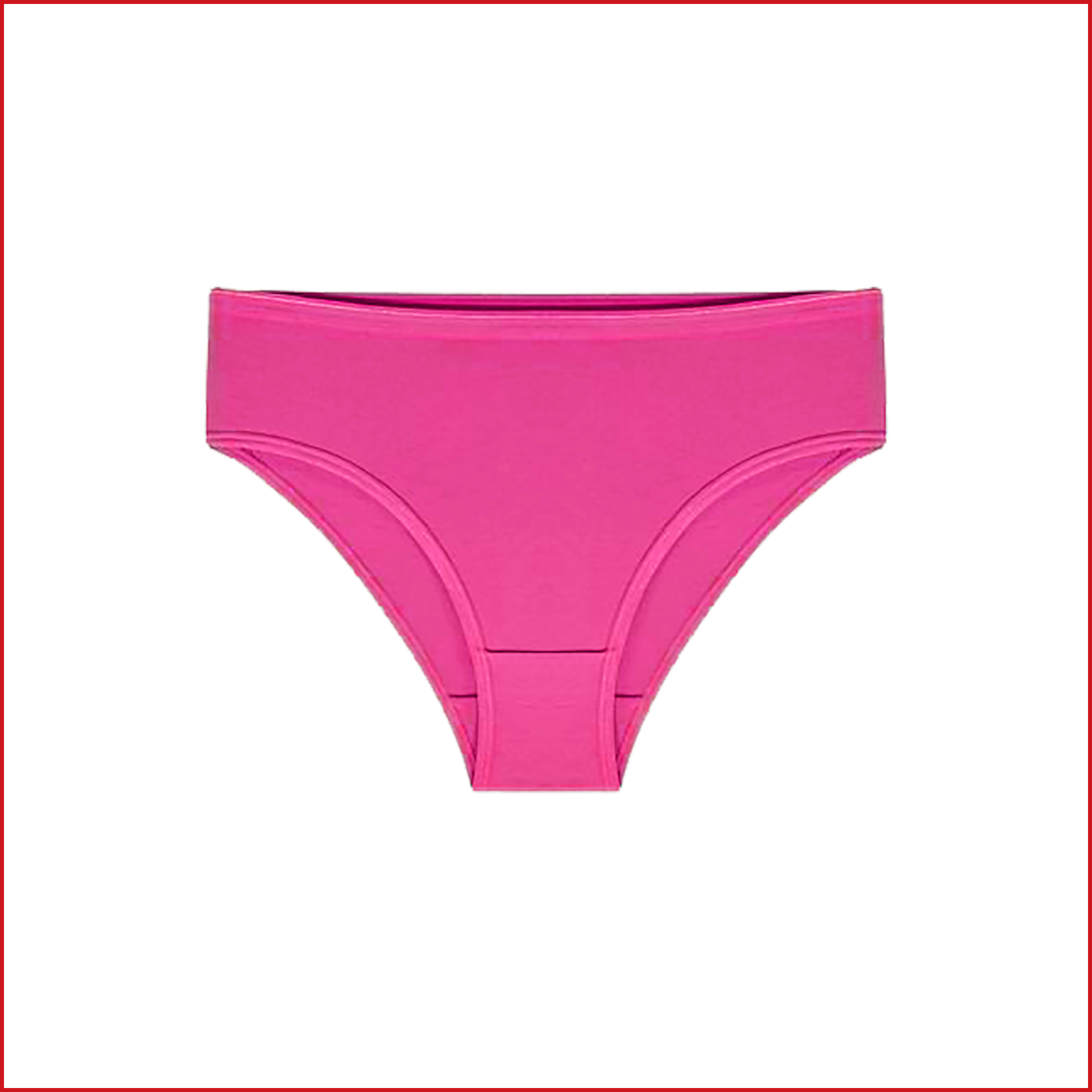 Deevaz Cotton Mid Waist Solid Hipster Panty Combo of 2- Hot pink, Crea –
