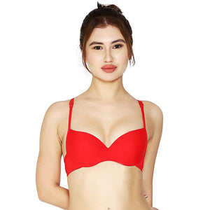 Deevaz Red Seamless Lightly Padded Wired Bra