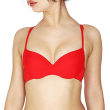 Load image into Gallery viewer, Deevaz Red Seamless Lightly Padded Wired Bra