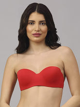 Load image into Gallery viewer, Deevaz Red Seamless Strapless Padded Wired Bra