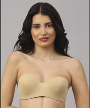 Load image into Gallery viewer, Deevaz Beige Seamless Strapless Padded Wired Bra