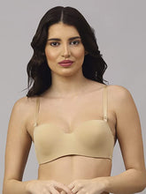 Load image into Gallery viewer, Deevaz Beige Seamless Strapless Padded Wired Bra