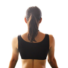 Load image into Gallery viewer, Deevaz Medium Impact Non-Padded non-wired Sports Air Bra in Black Colour for Teenagers