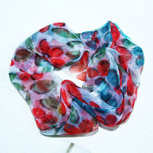 Deevaz Multicolour Tissue Organza Scrunchie | Pack of 2