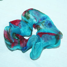 Load image into Gallery viewer, Deevaz Multicolour Tissue Organza Scrunchie | Pack of 2