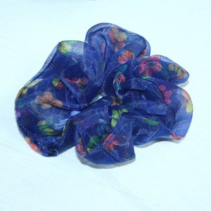 Deevaz Multicolour Tissue Organza Scrunchie | Pack of 2