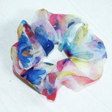 Load image into Gallery viewer, Deevaz Multicolour Tissue Organza Scrunchie | Pack of 2