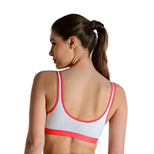 Load image into Gallery viewer, Deevaz Combo of 2 Non-Padded Cotton Rich Sports Bra In Fuchsia &amp; Orange Melange Colour Detailing.