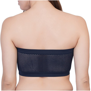 Deevaz Spandex Non Padded Tube Bra In Navy Blue Colour.