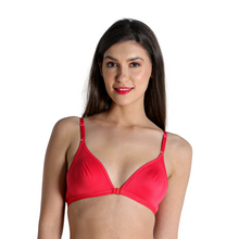 Load image into Gallery viewer, Deevaz Front open Cotton T-Shirt Bra Carrot Pink Colour