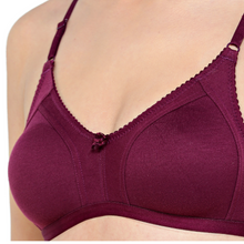 Load image into Gallery viewer, Deevaz Spacer Cup Non-Padded Non-Wired Full Coverage Bra in Purple Colour - Cotton Rich