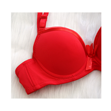 Load image into Gallery viewer, Deevaz Padded Women&#39;s Cotton Rich Medium Coverage Wired Push-Up Bra In Red Colour.