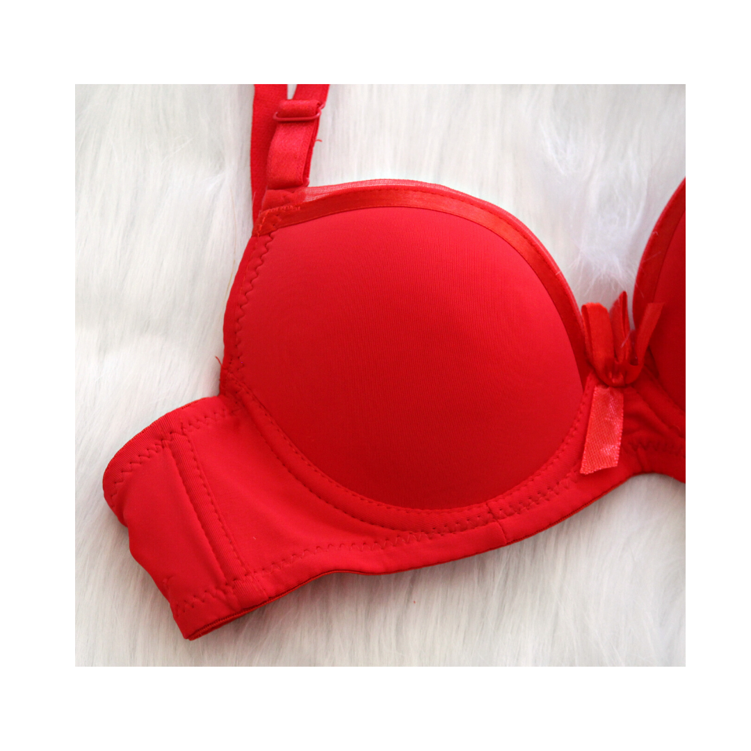 Deevaz Combo of 3 Padded Women's Cotton Rich Medium Coverage Wired Push-Up Bra In Multi-colour.