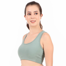 Load image into Gallery viewer, Deevaz Medium Impact Sports Bra In Sea Green Colour
