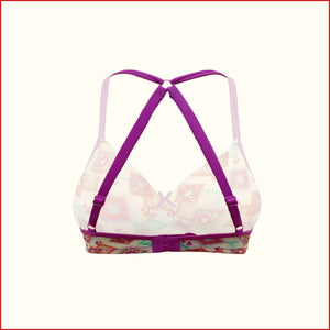 Deevaz Padded Non-Wired Full Cup Printed Racerback T-shirt Bra in Multicolour.