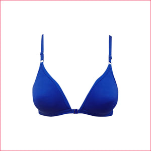 Combo of 2 Cotton front open T-Shirt Bra - Black & Blue