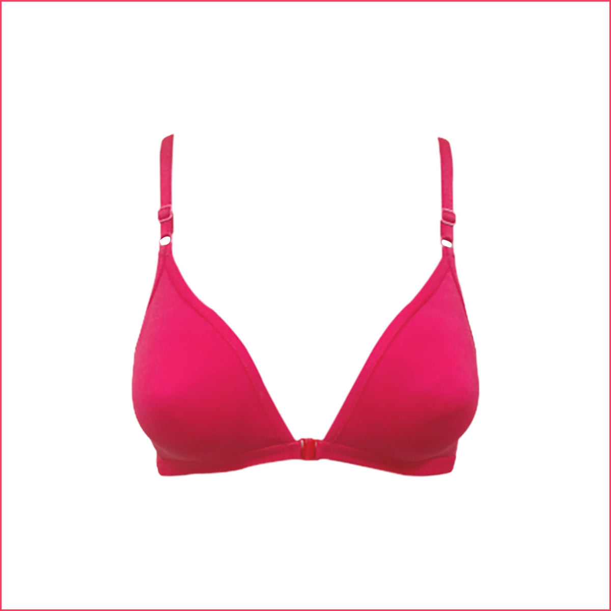 Deevaz Front open Cotton T-Shirt Bra Carrot Pink Colour