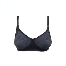Load image into Gallery viewer, Deevaz Cotton Rich Everyday Non Padded Non Wired Denim T-shirt Bra in Black