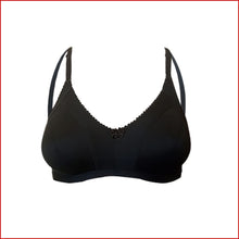 Load image into Gallery viewer, Deevaz Spacer Cup Non-Padded Non-Wired Full Coverage Bra in Black Colour - Cotton Rich