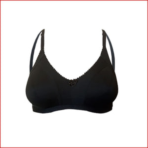 Deevaz Spacer Cup Non-Padded Non-Wired Full Coverage Bra in Black Colour - Cotton Rich