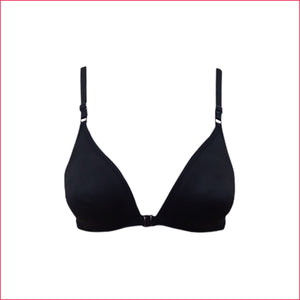 Combo of 2 Cotton front open T-Shirt Bra - Black & Blue