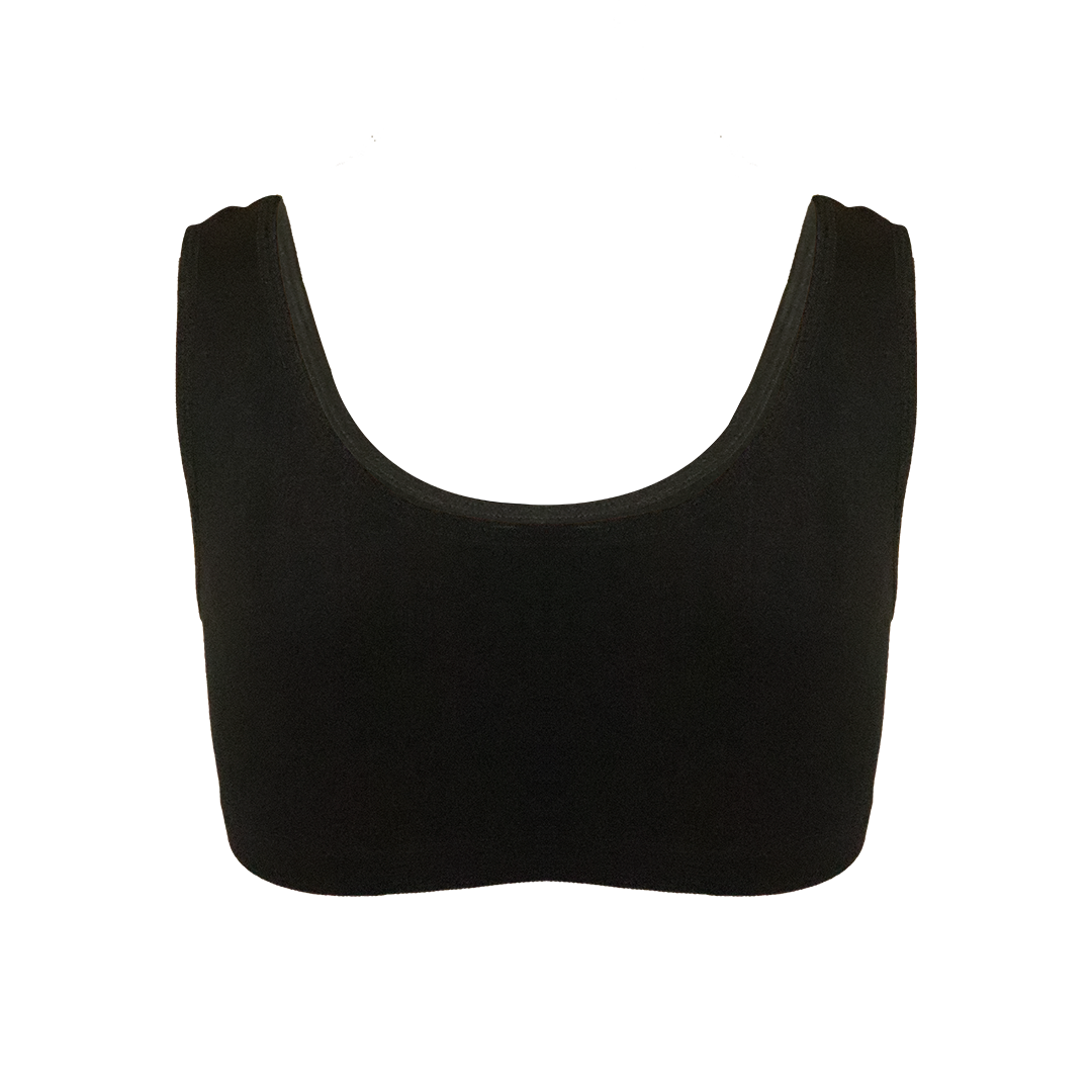 Deevaz Medium Impact Non-Padded non-wired Sports Air Bra in Black Colour for Teenagers