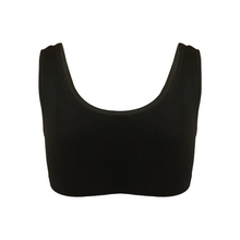 Load image into Gallery viewer, Deevaz Medium Impact Non-Padded non-wired Sports Air Bra in Black Colour for Teenagers