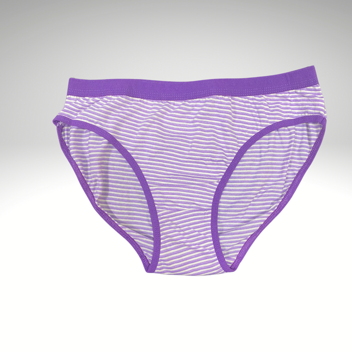 Deevaz Stripes Printed Cotton Rich Panty in Purple Colour.