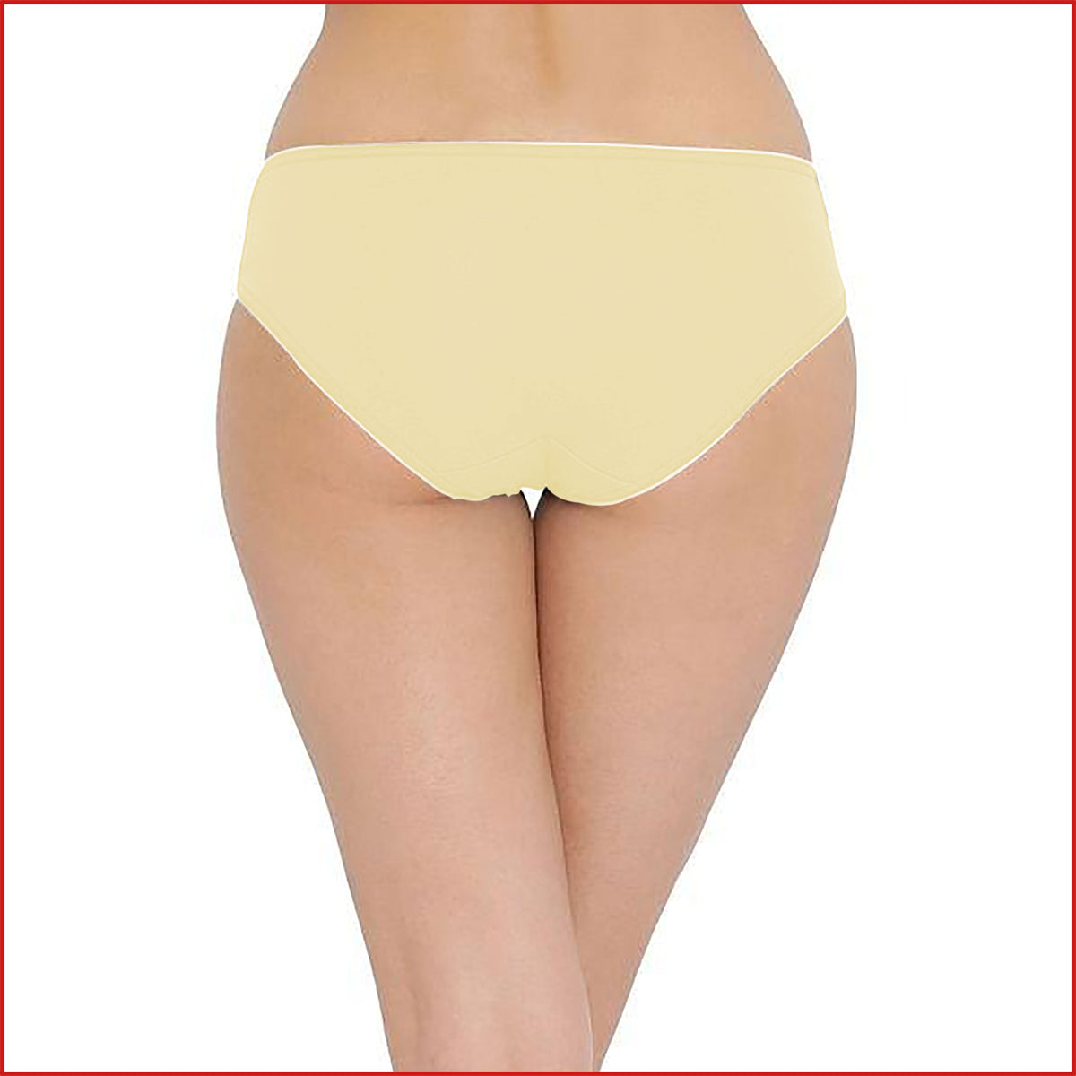 Deevaz Cotton Rich Mid Waist Hipster Panty with Side Lace Panel detail in Skin