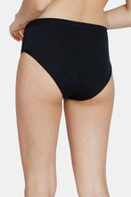 Load image into Gallery viewer, Deevaz Low Rise 3/4th Coverage Solid hipster panty in Black