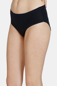 Deevaz Low Rise 3/4th Coverage Solid hipster panty in Black