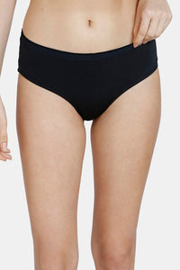 Deevaz Low Rise 3/4th Coverage Solid hipster panty in Black