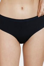 Load image into Gallery viewer, Deevaz Low Rise 3/4th Coverage Solid hipster panty in Black